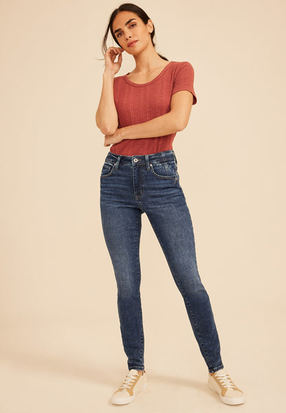 edgely™ High Rise Waist Detail Skinny Jean