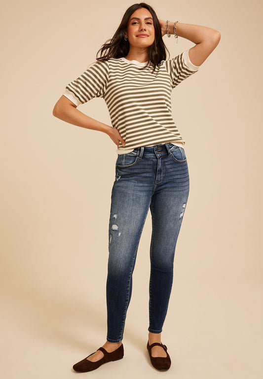 KanCan™ Curvy High Rise Double Button Skinny Jean