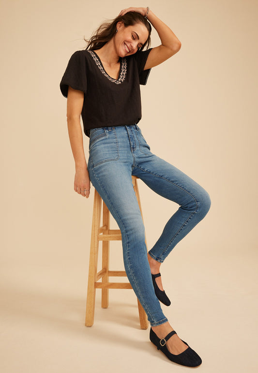 m jeans by maurices™ Cool Comfort Mid Rise Pork Chop Pocket Jeggings