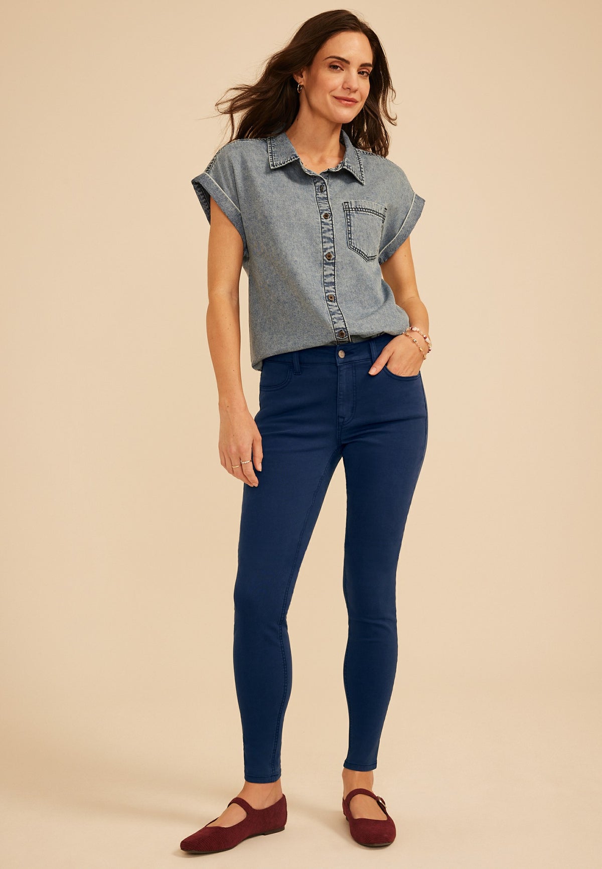m jeans by maurices™ High Rise Color Jegging