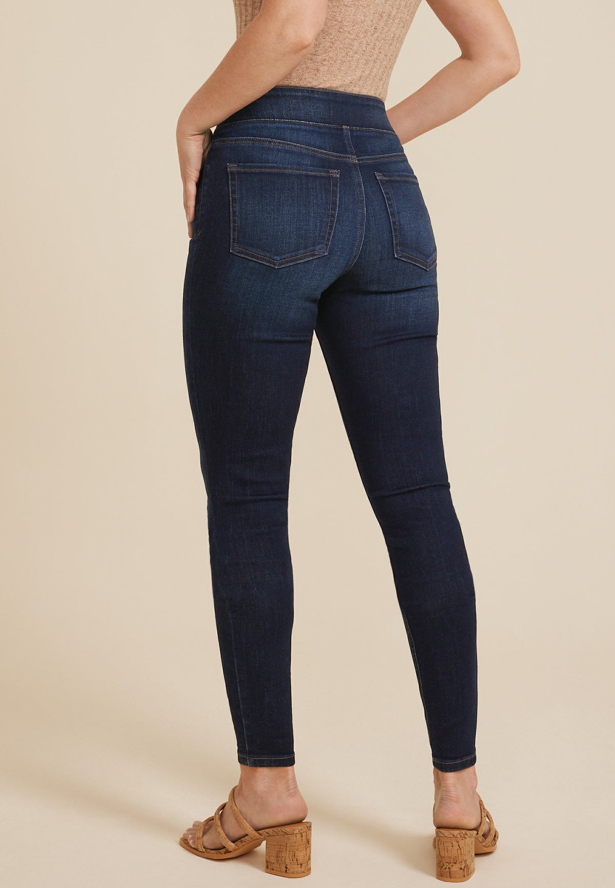 m jeans by maurices™ Cool Comfort Crossover High Rise Pull On Super Skinny Jean