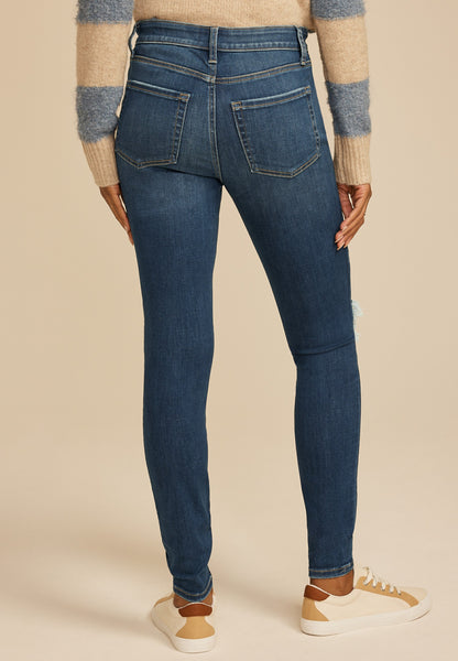 m jeans by maurices™ Cool Comfort High Rise Plaid Backed Jegging