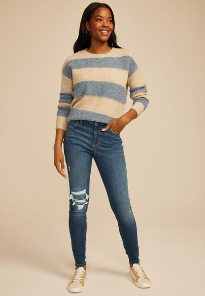 m jeans by maurices™ Cool Comfort High Rise Plaid Backed Jegging