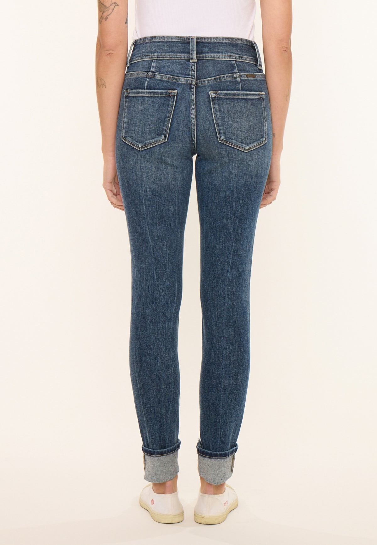 KanCan™ High Rise Destructed Cuff Skinny Jean