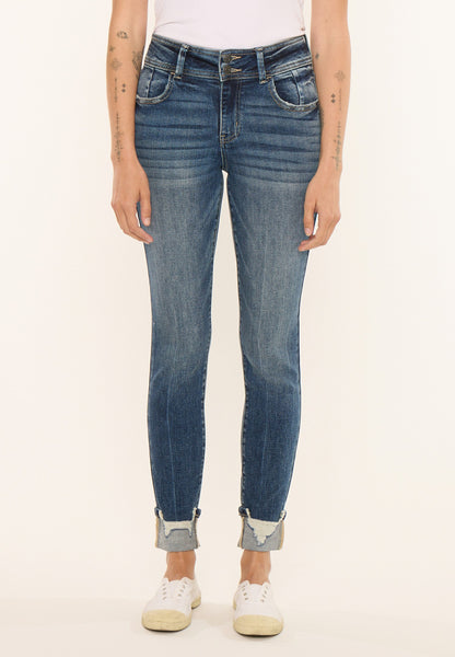 KanCan™ High Rise Destructed Cuff Skinny Jean