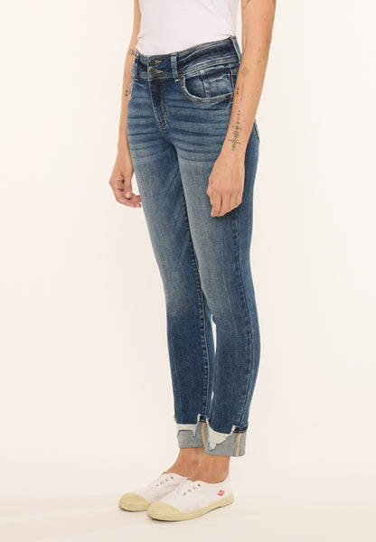 KanCan™ High Rise Destructed Cuff Skinny Jean