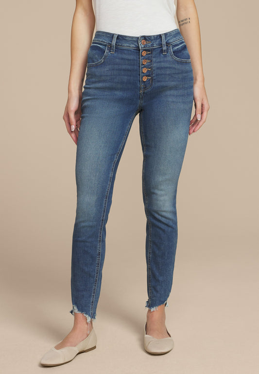 m jeans by maurices™ High Rise Button Fly Ankle Jegging