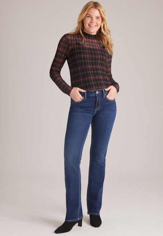 Silver Jeans Co. ® Suki Curvy Mid Rise Embellished Slim Boot Jeans