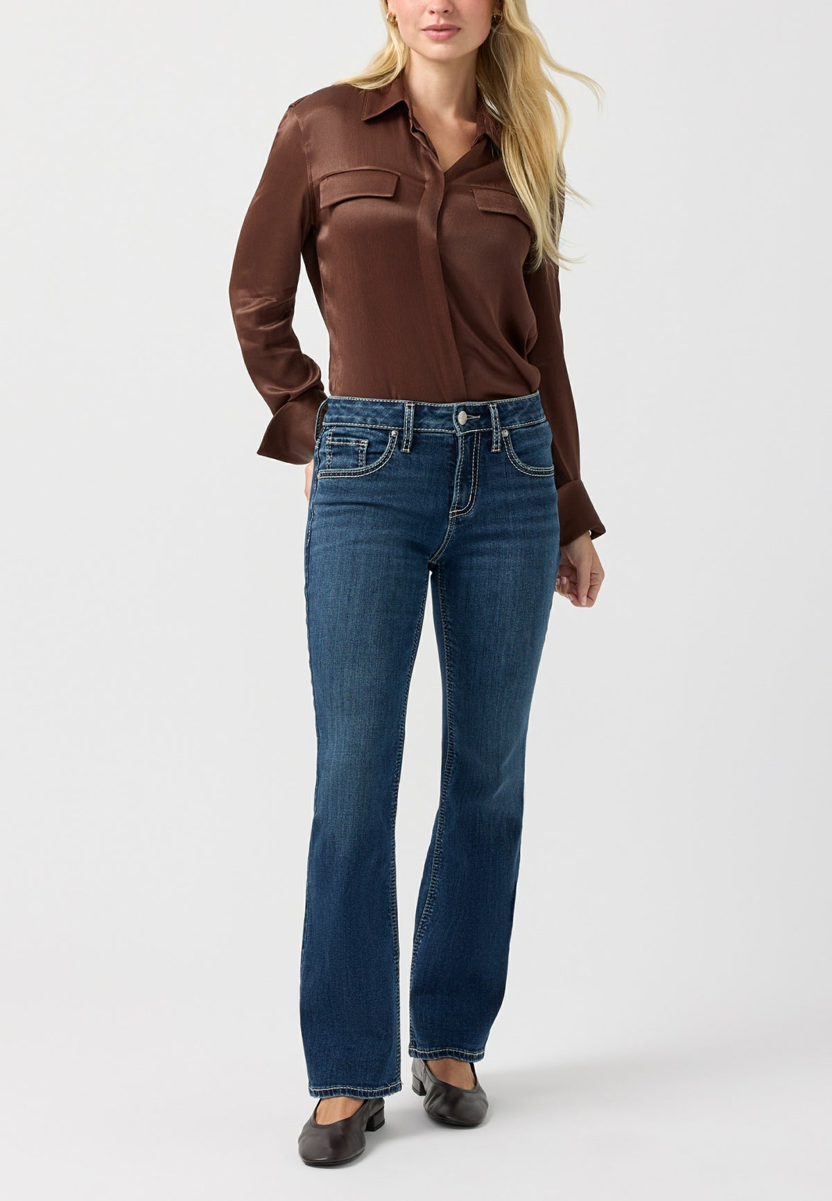 Petite Silver Jeans Co.® Avery High Rise Slim Boot Jean