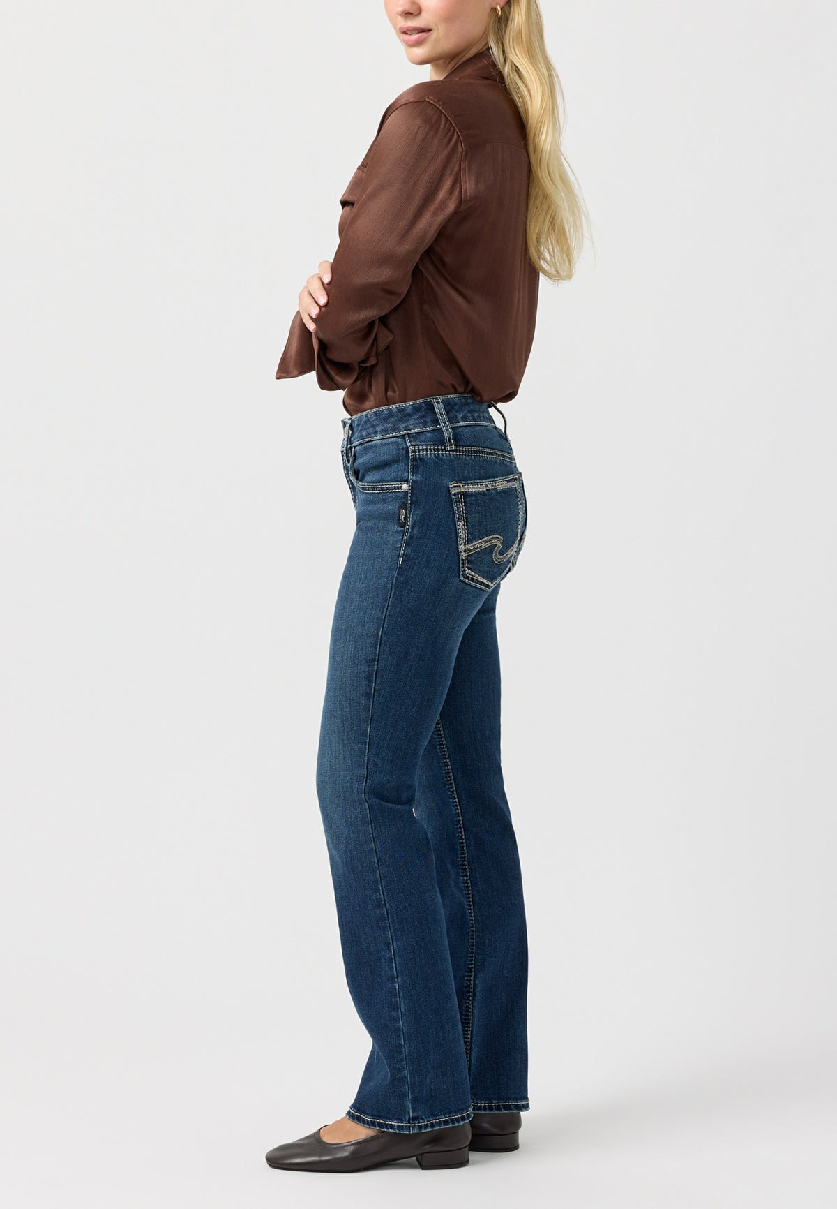 Petite Silver Jeans Co.® Avery High Rise Slim Boot Jean