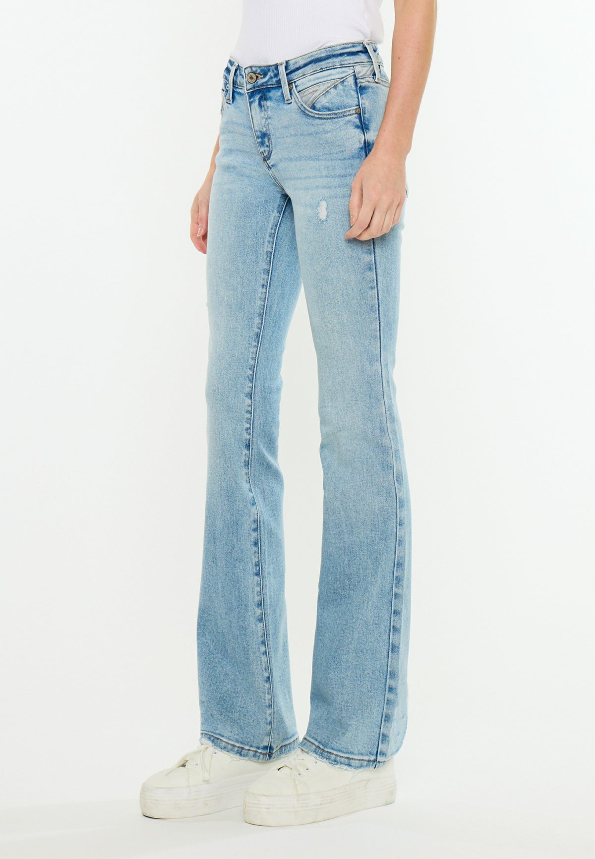 KanCan™ Low Rise Contrast Piecing Bootcut Jean