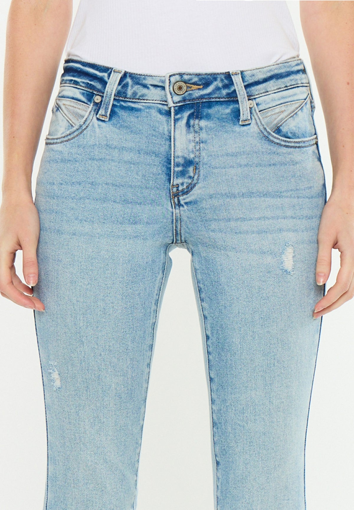 KanCan™ Low Rise Contrast Piecing Bootcut Jean