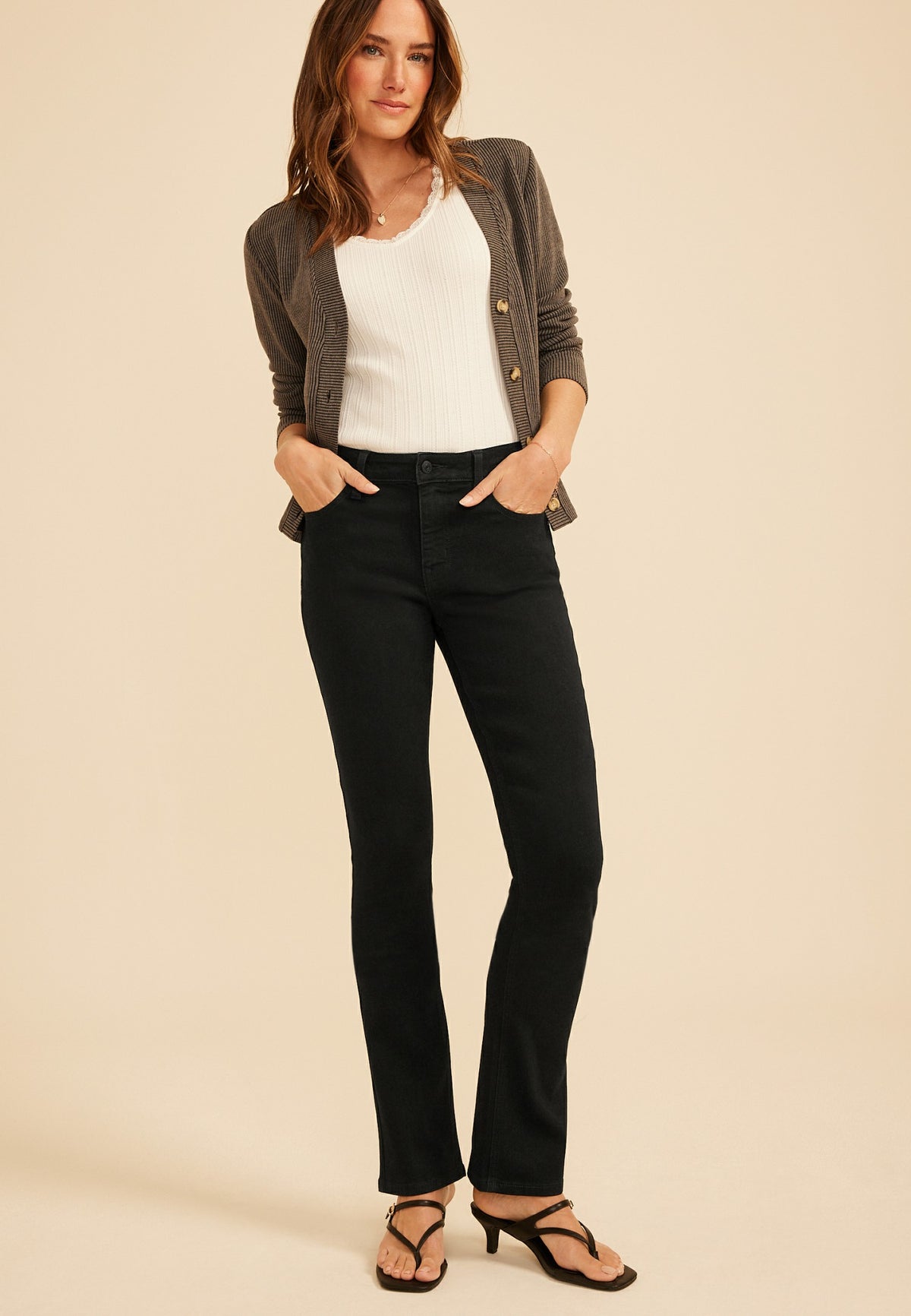 m jeans by maurices™ Classic Mid Rise Black Slim Boot Jean