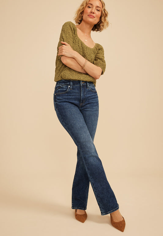 edgely™ Super High Rise Marble Wash Slim Boot Jean
