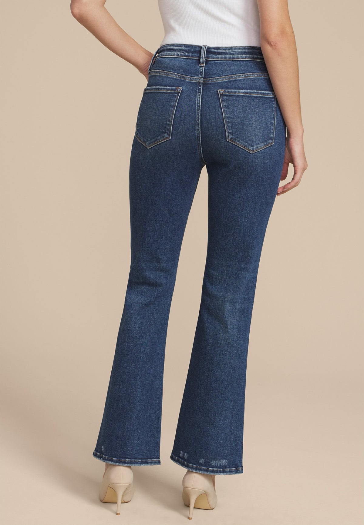 Flying Monkey™ Dark High Rise Destructed Hem Slim Boot Jean
