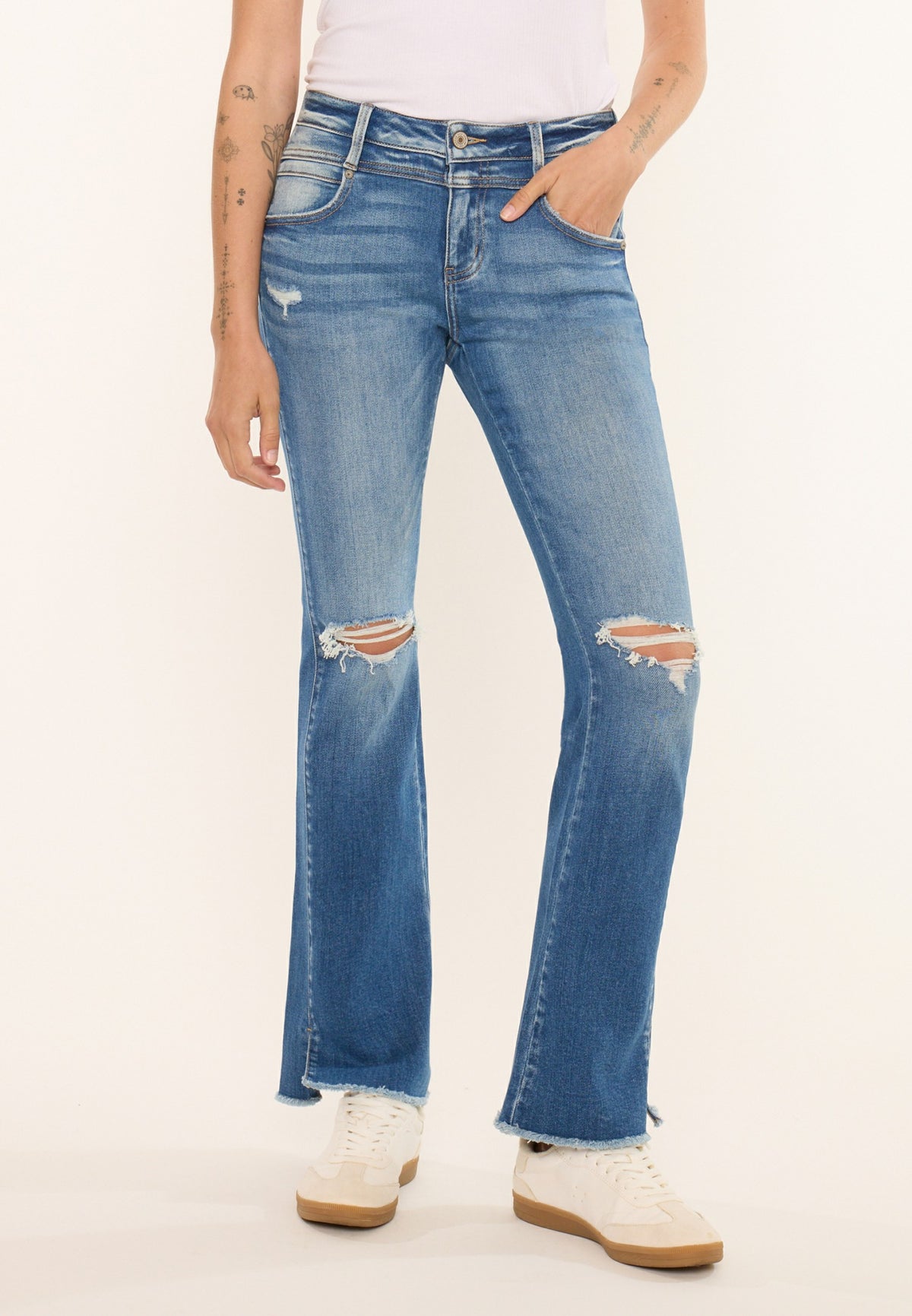 KanCan™ Mid Rise Twisted Seam Bootcut Jean