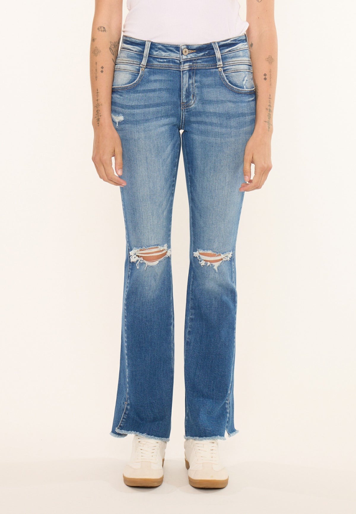 KanCan™ Mid Rise Twisted Seam Bootcut Jean