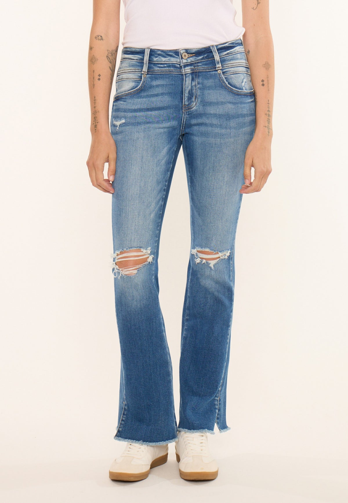 KanCan™ Mid Rise Twisted Seam Bootcut Jean
