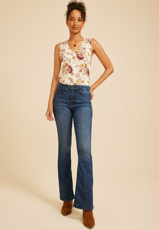 Everflex™ High Rise Seam Front Flare Jean