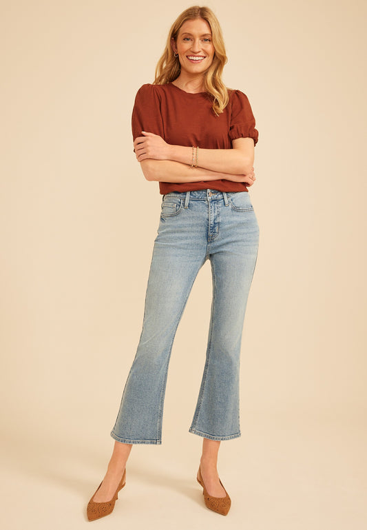 m jeans by maurices™ High Rise Crop Kick Flare Jeans
