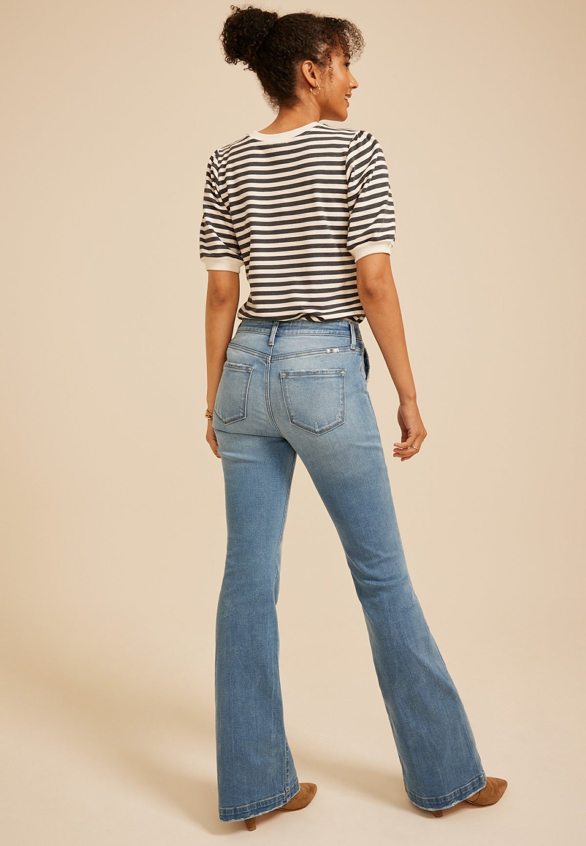 KanCan™ High Rise Trouser Pocket Flare Jean