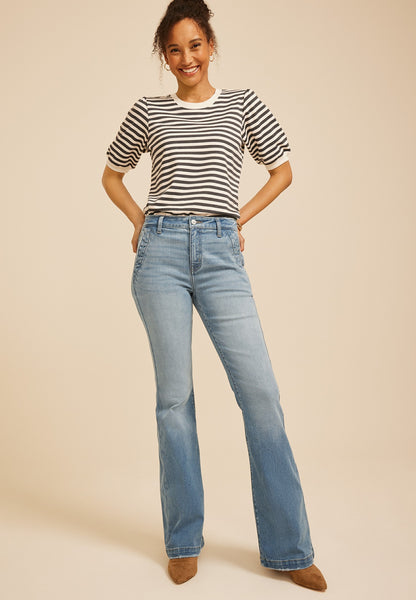 KanCan™ High Rise Trouser Pocket Flare Jean