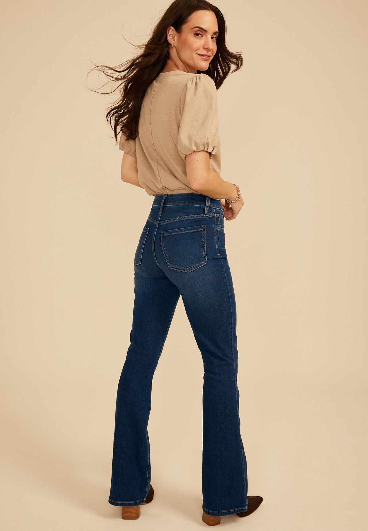 Everflex™ Dark High Rise Flare Jean