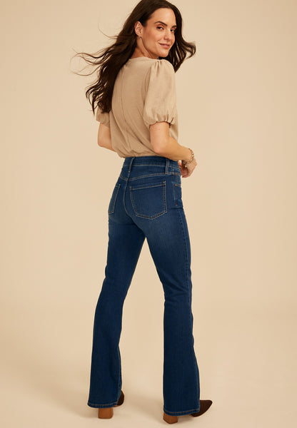 Everflex™ Dark High Rise Flare Jean
