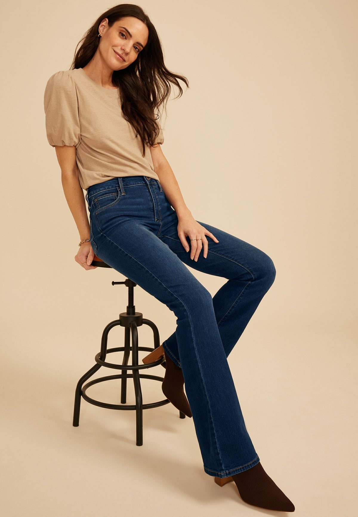 Everflex™ Dark High Rise Flare Jean