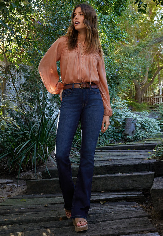 edgely™ Dark High Rise Flare Jean