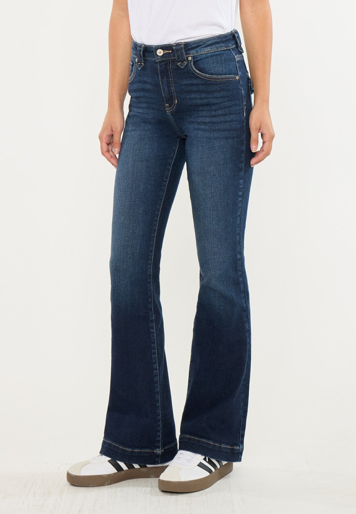 KanCan™ High Rise Pocket Flap Trouser Flare