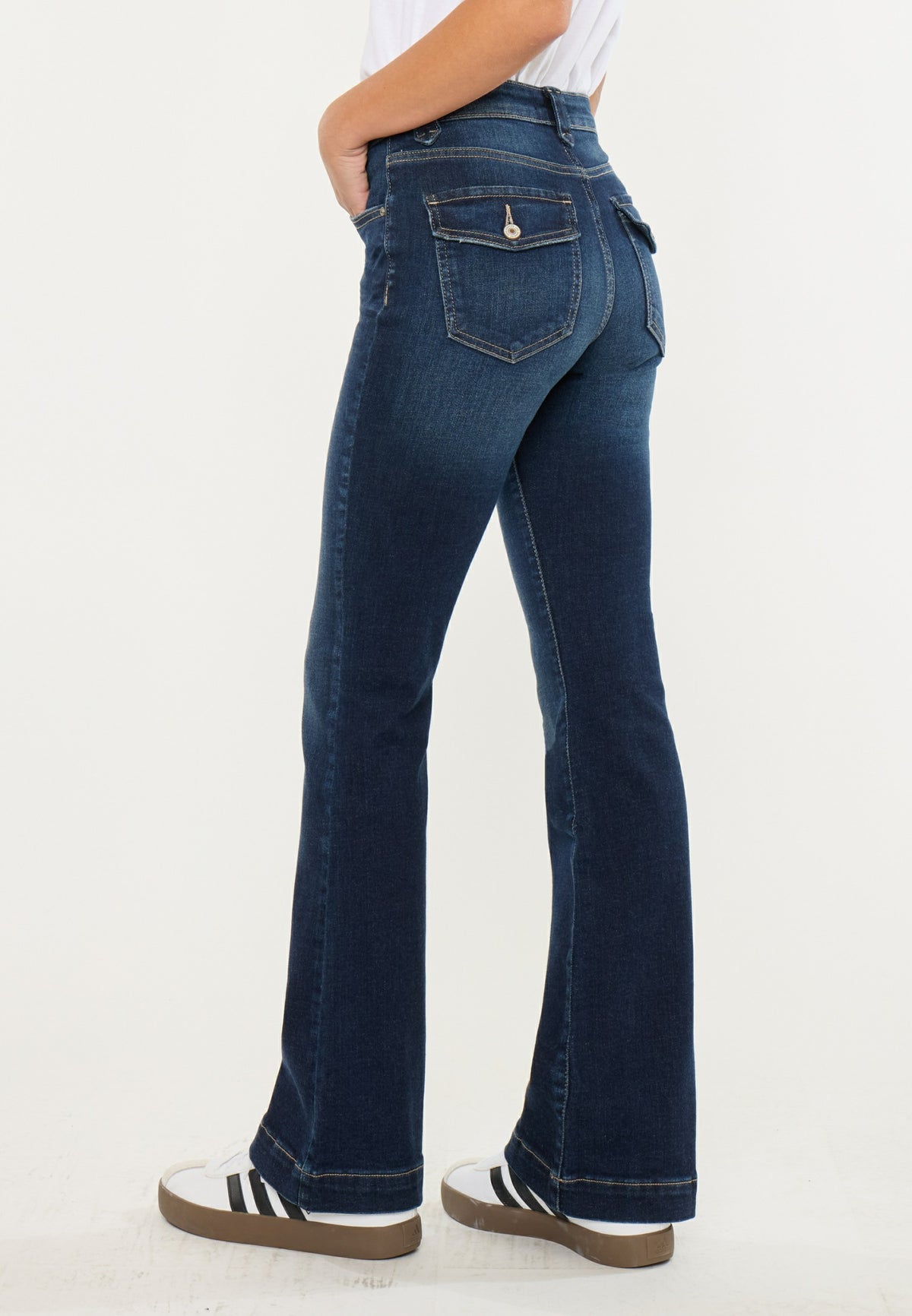KanCan™ High Rise Pocket Flap Trouser Flare