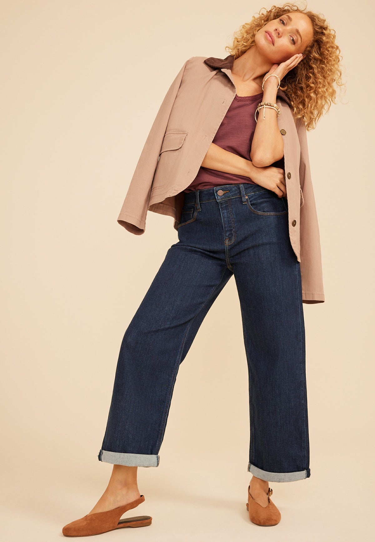 Risen Jeans® High Rise Rolled Hem Slouchy Boyfriend Ankle Jean