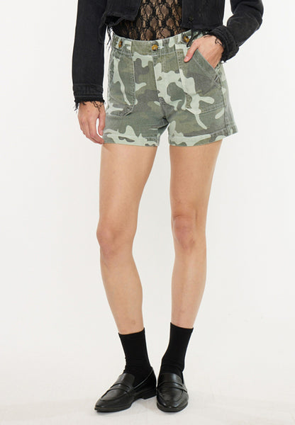 KanCan™ Patch Pocket High Rise 5in Camo Short