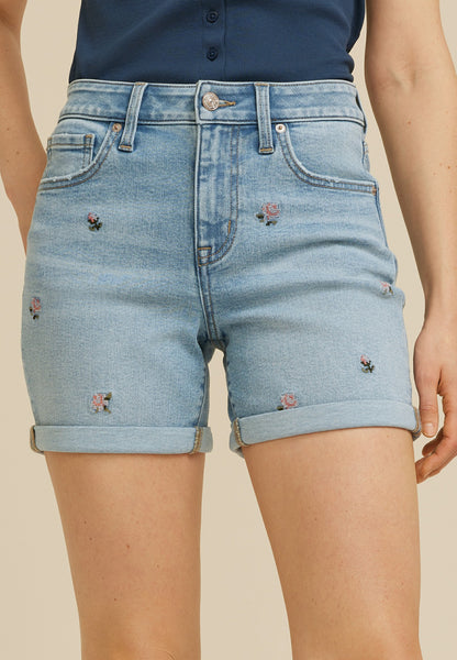 m jeans by maurices™ Floral Embroidered High Rise 5in Short