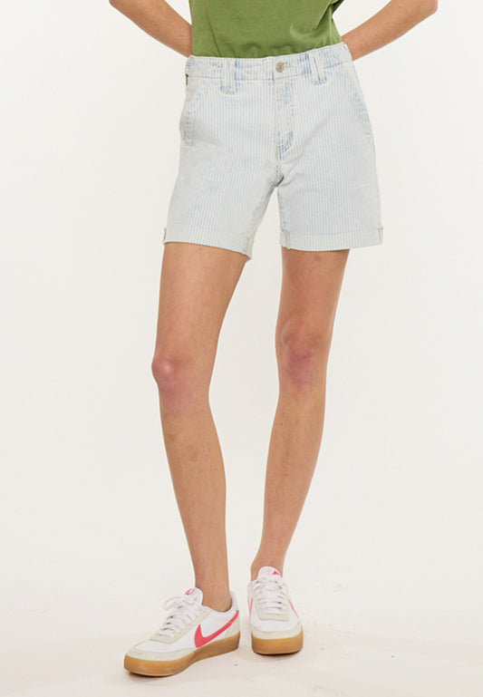 KanCan™  Mid Rise Striped Adjustable Waist 6in Bermuda Short