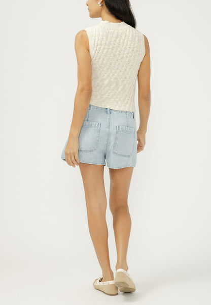 Silver Jeans Co.® Mid Rise Rigid Tie Waist 2.5in Beach Short