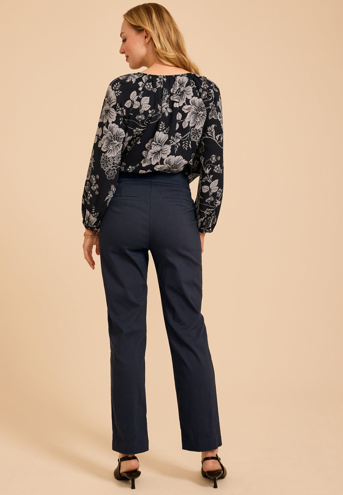 Calvary Twill High Rise Bengaline Straight Pants