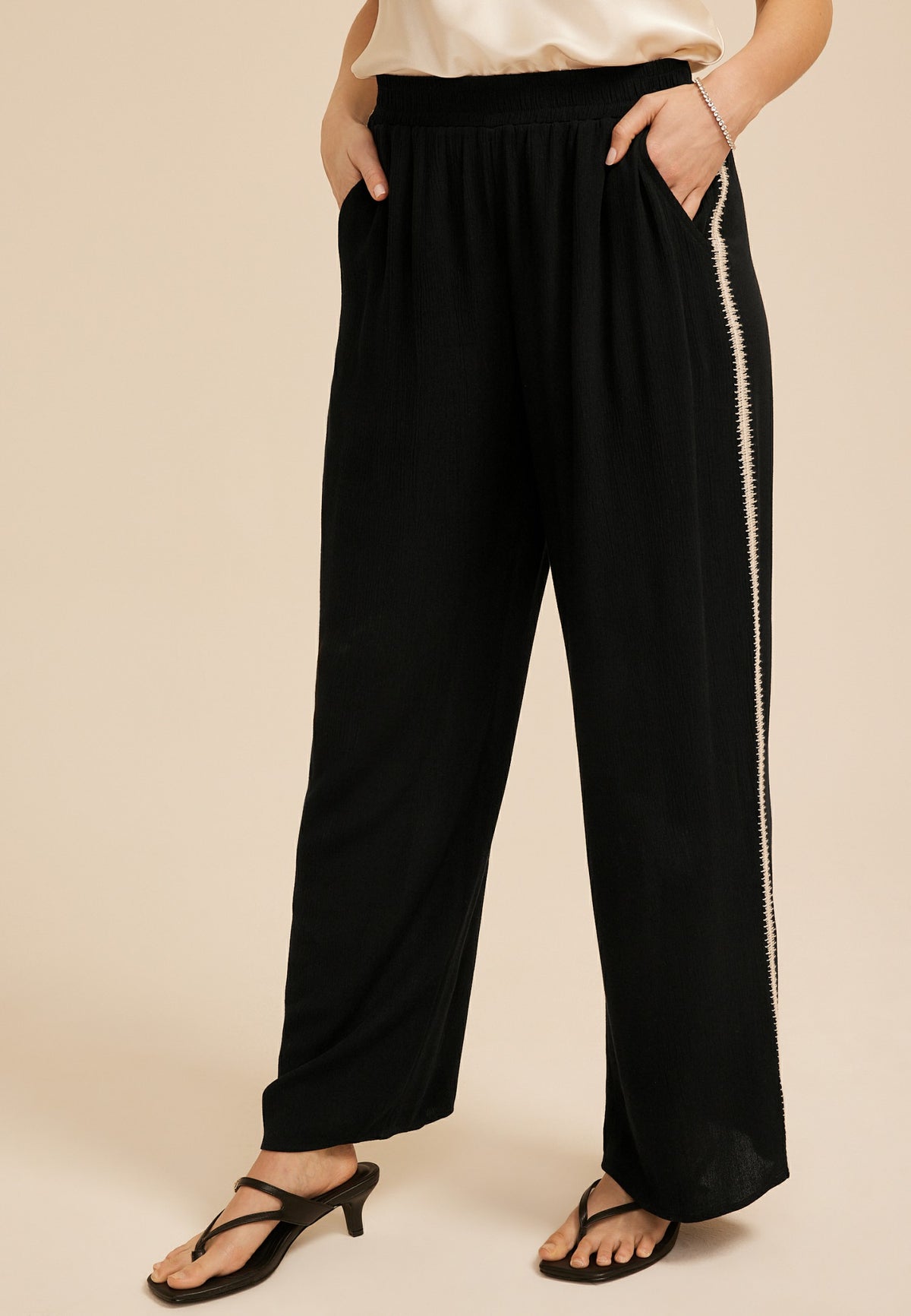 Whipstitch Palazzo High Rise Pant