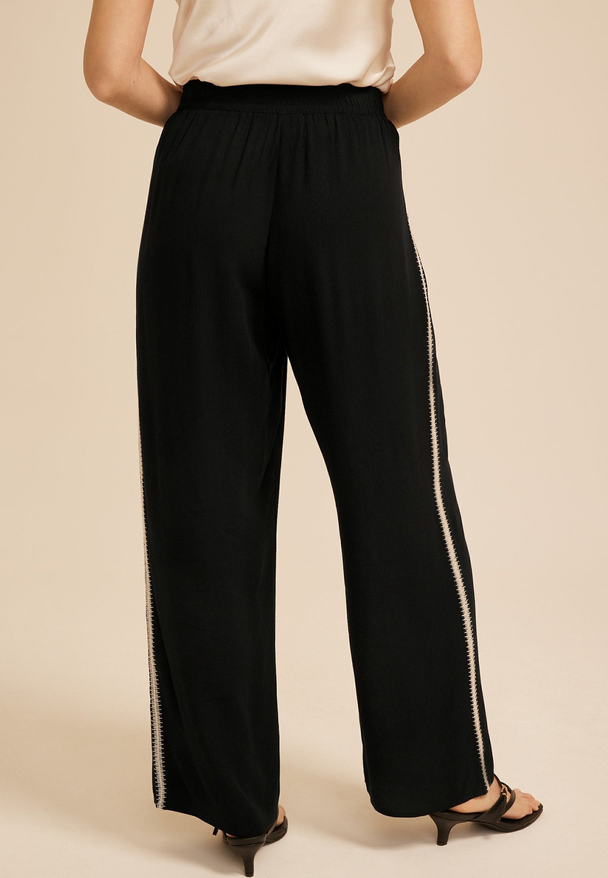 Whipstitch Palazzo High Rise Pant