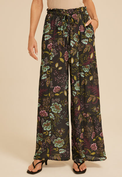 Printed Palazzo High Rise Pant