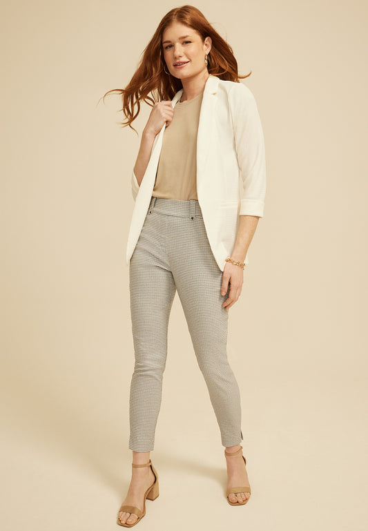 Bengaline Plaid High Rise Skinny Pant