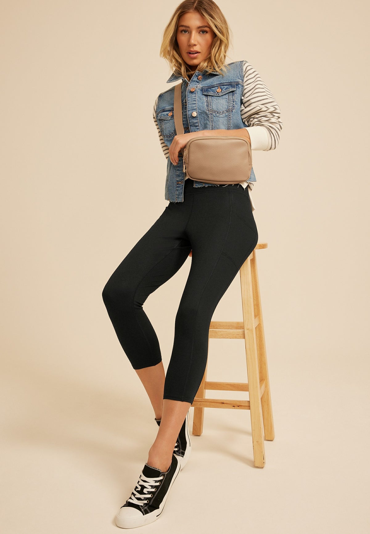 High Rise Pocket Luxe Capri Legging