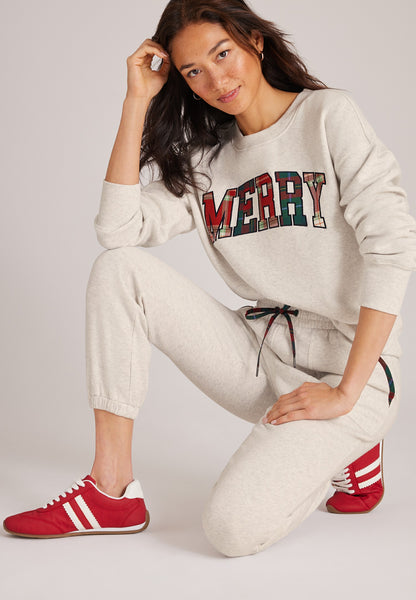 High Rise Merry Plaid Jogger