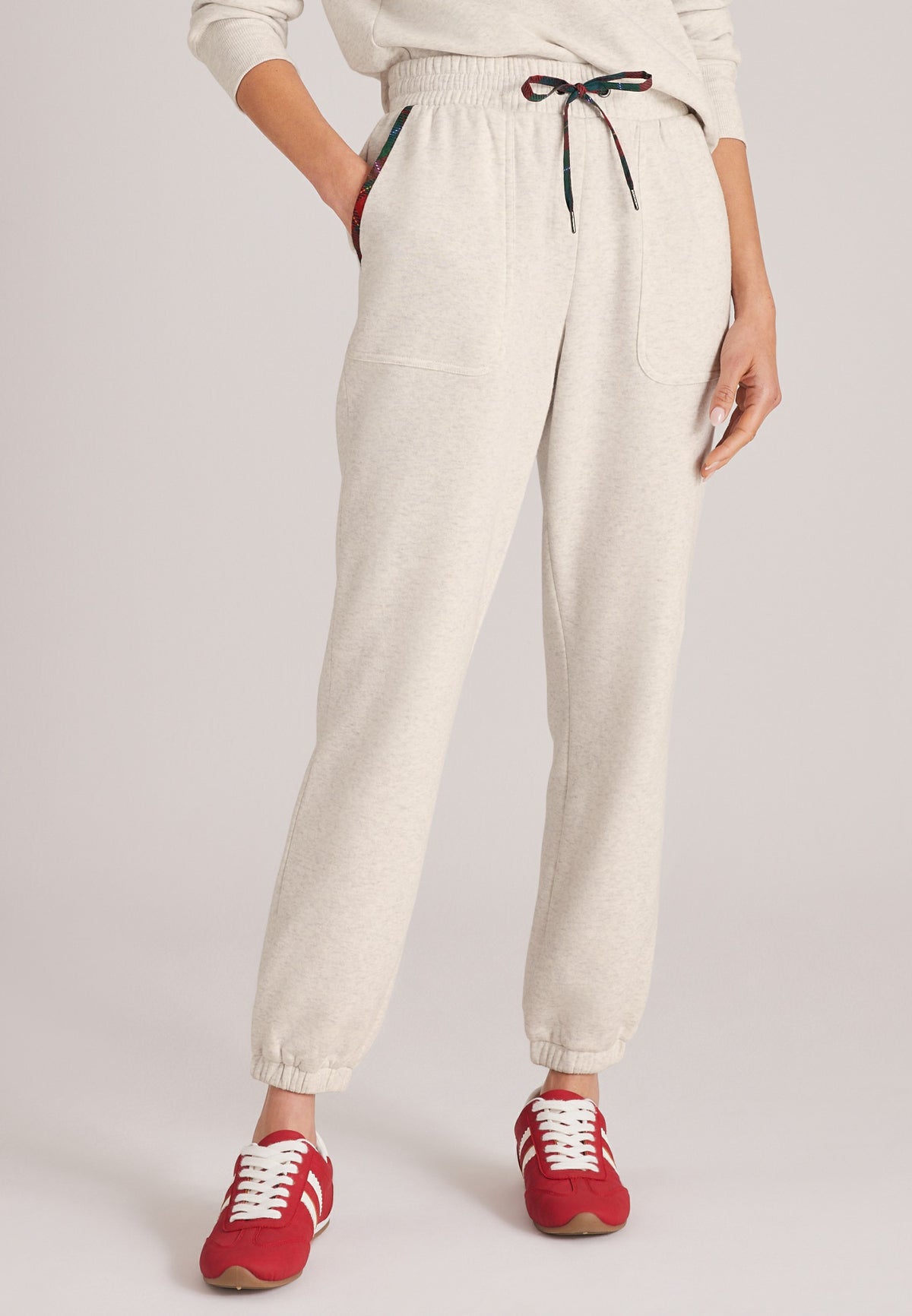 High Rise Merry Plaid Jogger