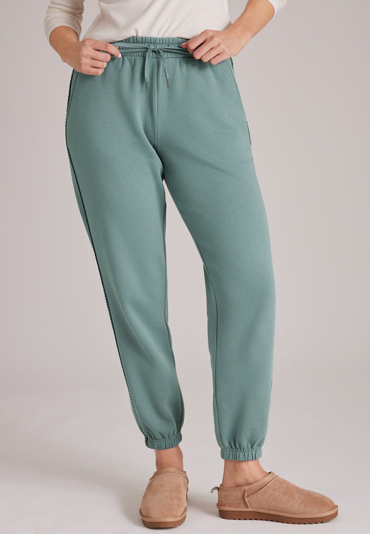 High Rise Whipstitch Jogger Pants