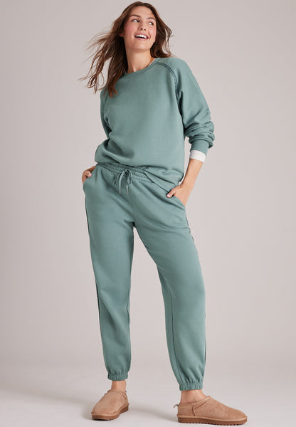 High Rise Whipstitch Jogger Pants