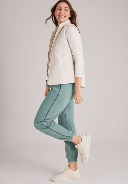 High Rise Whipstitch Jogger Pants