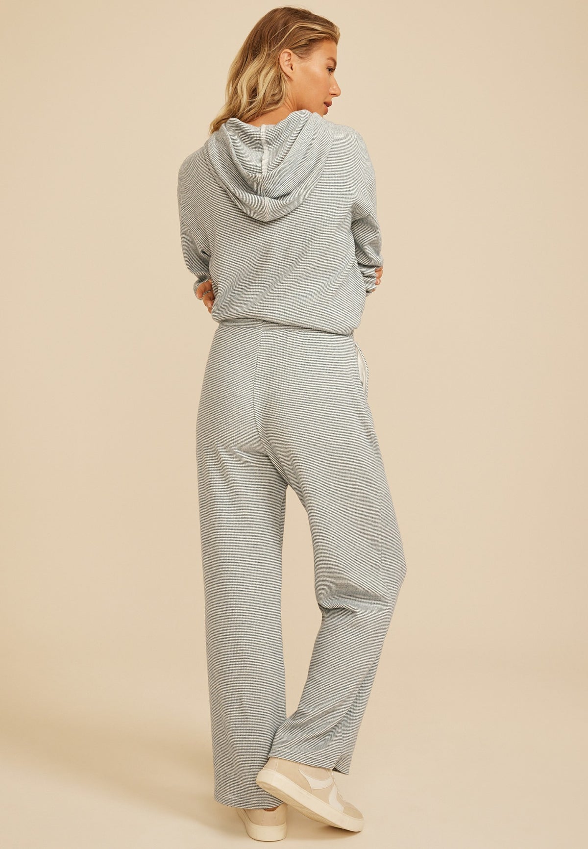 Cozy Waffle High Rise Wide Leg Pants