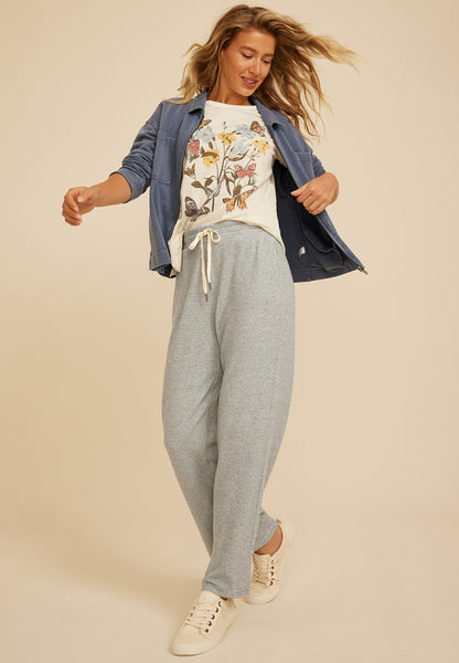 Cozy Waffle High Rise Wide Leg Pants